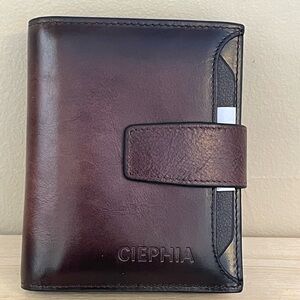 CIEPHIA Brown Wallet – Snap Closure + Zip Coin Pocket